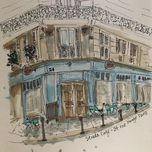 My project for course: Expressive Architectural Sketching with Colored Markers. Projekt z dziedziny Sketching,  R, sunek,  R, sunek architektoniczn, Sketchbook,  R i sunek atramentem użytkownika Karen Wong - 17.11.2022