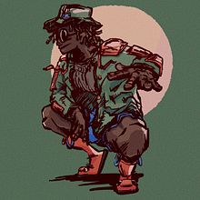 Tree Frog Man. Traditional illustration project by jay_meadowcroft - 11.04.2022