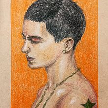 21/100 Heads Challenge. Un progetto di Bozzetti, Disegno con matite colorate e Disegno di ritratti di Heather - 16.11.2022