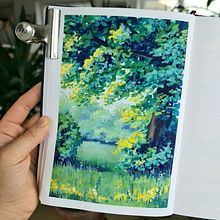My project for course: Landscape Painting with Gouache for Beginners. Un proyecto de Bellas Artes, Pintura, Ilustración naturalista				 y Pintura gouache de Eva - 17.11.2022