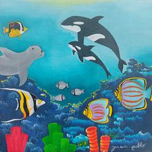 Ballenas. Un progetto di Illustrazione tradizionale e Belle arti di Juan Pablo Rueda Bedoya - 17.11.2022