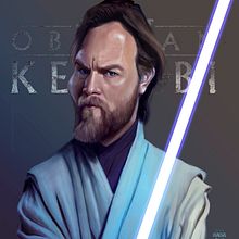 Ewan McGregor  Obi-Wan Kenobi  Caricatura digital . Traditional illustration, Design, Digital Drawing, and Character Design project by Claudio Zagari - 06.01.2022