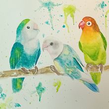Mi proyecto del curso: Acuarela artística para ilustración de aves. Traditional illustration, Watercolor Painting, Realistic Drawing, and Naturalistic Illustration project by Jessel Olea - 11.17.2022