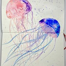 My project for course: Modern Watercolor Techniques. Ilustração tradicional, Artes plásticas, Pintura, e Pintura em aquarela projeto de Valentina Franciosi - 17.11.2022