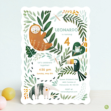 Sloth Birthday invitation | Minted. Un proyecto de Ilustración infantil, Ilustración digital e Ilustración tradicional de Tati Abaurre - 18.11.2022