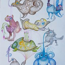 Meu projeto do curso: Sketchbook de natureza fantástica: crie seres de outro mundo. Un proyecto de Dibujo a lápiz, Dibujo, Pintura a la acuarela, Sketchbook e Ilustración naturalista				 de JOAO CARLOS BLANES - 18.11.2022