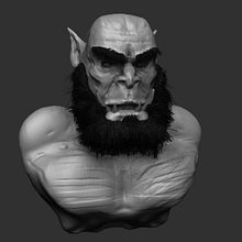 Orco Modelado 3D. Design de personagens, e Modelagem 3D projeto de Antonio Carrasco Galinsoga - 03.03.2022