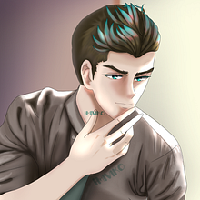 animeboy oc. Traditional illustration, Character Design, Design, Painting, Digital Painting, Manga, and Concept Art project by Ivette C Valdivia Gomez - 11.11.2022