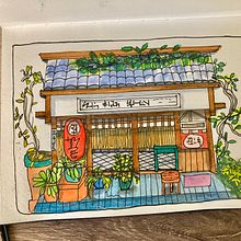 My project for course: Illustrating Charming Scenes with Watercolor and Ink. Projekt z dziedziny  Malarstwo, Sketching, Malowanie akwarelą,  R, sunek architektoniczn,  R i sunek atramentem użytkownika Kathy Evans - 18.11.2022