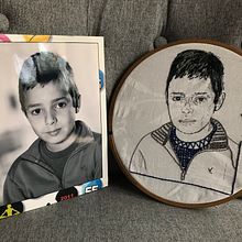 Mon projet du cours : Création de portraits brodés. Embroider, and Textile Design project by Class'éco Créations - 11.17.2022