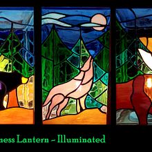 Stained Glass Northwoods Wilderness Lantern. Arts, and Crafts project by Mark Orlando - 11.19.2022