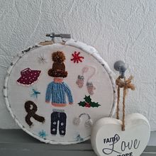 Mon projet du cours : Broderie à texture combinant les points et les perles. Projekt z dziedziny Projektowanie dodatków, Projektowanie ubrań, Craft,  Haft,  Tkactwo, Teoria barw, Wzornictwo tekst i liów użytkownika stephanieheuze191185 - 19.11.2022