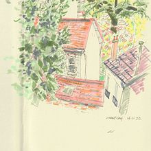 Mon projet du cours : Esquisses d'architecture expressives aux feutres de couleur. Sketching, Drawing, Architectural Illustration, Sketchbook & Ink Illustration project by Damien Millereau - 11.19.2022