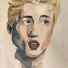 Illustrated Portrait in Watercolor. Traditional illustration, Fine Arts, Painting, Drawing, Watercolor Painting, Portrait Drawing, and Artistic Drawing project by tessa t - 11.19.2022
