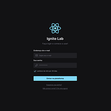 Ignite Lab login page. Un progetto di Design, Web development e UX / UI di Lucas Heerdt - 20.10.2022