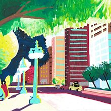 My project for course: Drawing with Acrylic Markers: Capture your Favorite Scene. Sketching, Drawing, Acr, lic Painting, Architectural Illustration, and Sketchbook project by Phan - 11.19.2022