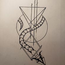 Geometric Snake Design. Un proyecto de Diseño e Ilustración tradicional de Kaden Peppers - 20.11.2022