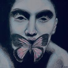 Metamorphosis- Mein Abschlussprojekt für den Kurs: Kreatives Porträt in Chiaroscuro mit Bleistift. Projekt z dziedziny Trad, c, jna ilustracja, R, sunek ołówkiem, Portret,  R, sunek art, st, czn, R, sowanie kredkami i Malowanie gwaszami użytkownika Sabrina Wohlfeil - 20.11.2022