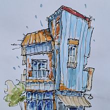 Mein Abschlussprojekt für den Kurs: Expressive Architekturskizzen mit Markern. Sketching, Drawing, Architectural Illustration, Sketchbook & Ink Illustration project by Manfred Immler - 11.20.2022