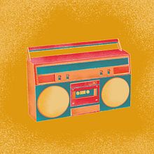Geometric Illustration - Boombox. Un progetto di Illustrazione tradizionale, Design e Design editoriale di Hilma Sassa - 19.11.2022