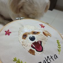 Pintarura em Bordado: Retrato da Pakita . Un progetto di Ricamo, Illustrazione naturalistica e Textile Design di tatiane_ueta - 18.11.2022