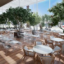 restaurante barcelona. Un proyecto de Diseño de interiores, 3D y Modelado 3D de joaquin primo sanchez - 21.11.2022