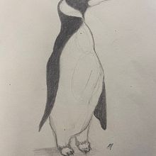 Pingüino . Un projet de Dessin au cra , et on de Carla Ruiz - 21.11.2022