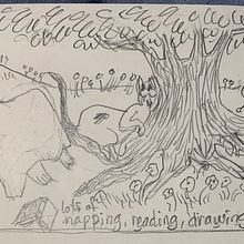 My project for course: Graphic Humor: Give us our Daily Comic Strip. Traditional illustration, Comic, Pencil Drawing, Drawing, and Narrative project by Mare Johnston - 11.21.2022
