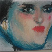 Picasso. Mujer en azul. Detalle. Pastel. . Artistic Drawing project by Estefania Trejo - 11.21.2022