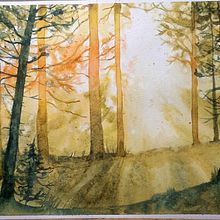 My project for course: Dreamy Watercolor Landscapes: Paint with Light. Projekt z dziedziny  Malarstwo i Malowanie akwarelą użytkownika Anna - 21.11.2022