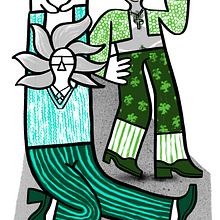 El verde en política. Traditional illustration project by Ignacio Martín - 11.22.2022