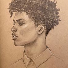 28/100 Heads Challenge. Un progetto di Bozzetti e Disegno di ritratti di Heather - 21.11.2022