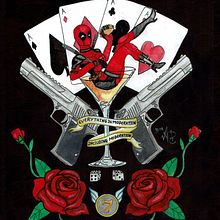 Deadpool Fanart. Traditional illustration, Arts, Crafts, Painting, Comic, and Pencil Drawing project by Anna Da Costa - 11.23.2022