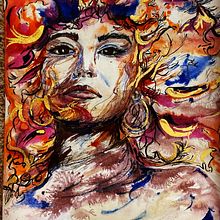 My project for course: Experimental Portraiture with Ink, Tea and Alcohol. Fine Arts, Painting, Drawing & Ink Illustration project by Ann - 11.04.2022