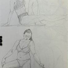 Estudios del cuerpo humano. Sketching, Sketchbook, Pencil Drawing, and Drawing project by Alicia Ribes - 11.23.2022