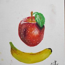 Frutas, pintura oleo trabajo personal. Traditional illustration project by joel Alcala - 11.24.2022