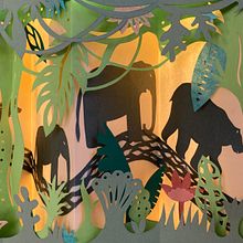 My project in Paper Cutting Illustration: Create Extraordinary Books - Junglebook. Projekt z dziedziny Trad, c, jna ilustracja, Grafika ed, torska, Papercraft, Stor, telling,  Introligatorstwo, Ilustracje dla dzieci, DIY, Narracja i Design użytkownika melizadisna - 24.11.2022