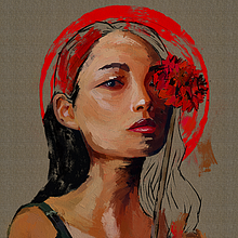 The Flower Face by Rod Lovell - A Guide to Creating Digital Portraits. Traditional illustration, Pencil Drawing, Portrait Drawing, Drawing, Realistic Drawing, Artistic Drawing, Digital Drawing, Figure Drawing, Painting, Acr, lic Painting, Watercolor Painting, Oil Painting, Digital Illustration, and Digital Painting project by Rod Lovell - 11.25.2022
