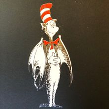 Bat in the Hat Silkscreen. Traditional illustration, and Screen Printing project by Brian Wright - 09.04.2022