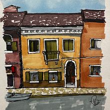 My project for course: Expressive Architectural Sketching with Colored Markers. Projekt z dziedziny Sketching,  R, sunek,  R, sunek architektoniczn, Sketchbook,  R i sunek atramentem użytkownika nina_amf - 19.11.2022