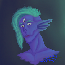 Blue monster Ein Projekt aus dem Bereich Traditionelle Illustration von Ignacio Alvear Henriquez - 26.11.2022