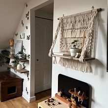 Mon projet du cours : Macramé : du premier nœud au motif final. Un proyecto de Diseño de complementos, Decoración de interiores, Tejido y Macramé de Vanessa Belhumeur - 26.11.2022