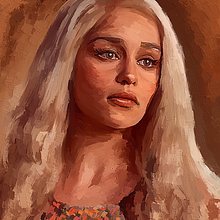 Daenerys Targaryen (Emilia Clarke) Fanart Portrait Painting by Rod in Procreate. Pencil Drawing, Drawing, Portrait Drawing, Realistic Drawing, Artistic Drawing, Digital Drawing, Figure Drawing, Colored Pencil Drawing, Traditional illustration, Portrait Photograph, Self-Portrait Photograph, Digital Illustration, Painting, Oil Painting, Watercolor Painting, Acr, lic Painting, Digital Painting, Gouache Painting, Matte Painting, Motion Graphics, Editorial Design, Decorative Painting, Fine Arts, Arts, Crafts, Concept Art, Character Design, Film, Video, TV, and Film project by Rod Lovell - 11.26.2022