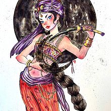 ARABY :Mi proyecto del curso: Personajes fantásticos con tinta y acuarela. Projekt z dziedziny Trad, c, jna ilustracja, Projektowanie postaci, R, sunek ołówkiem,  R, sunek, Malowanie akwarelą,  R i sunek atramentem użytkownika aline - 28.11.2022