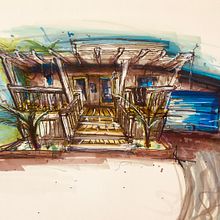 My boss’s house. Traditional illustration, and Animation project by matidk00 - 11.11.2022