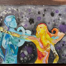 Ilustración en acuarela experimental. Een project van Aquarelschilderen y Traditionele illustratie van Estefania Alarcon - 27.11.2022