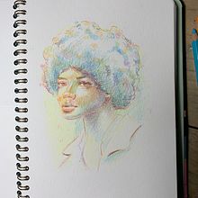 My project for course: Vibrant Portrait Drawing with Colored Pencils. Drawing, Portrait Drawing, Sketchbook, and Colored Pencil Drawing project by astridvb6 - 11.27.2022