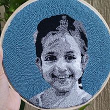 Mi proyecto del curso: Bordado con punch needle: pasa de la imagen al retrato . % Annmarie Duque tarafından hazırlanan Nakış, Delme İğnesi, Ve Tekstil Tasarımı projesi - 11.27.2022
