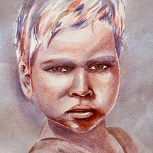 Mon projet du cours : Portrait artistique à l’aquarelle. Un projet de Beaux Arts, Peinture, Aquarelle , et Dessin de portrait de mina_inverse - 27.11.2022