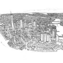 New York New York . Projekt z dziedziny Architektura krajobrazu,  R, sunek art, st, czn, Trad, c, jna ilustracja,  R i sunek użytkownika Angelica Pellegrino - 27.11.2022